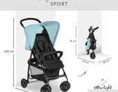 Hauck Sport lekki wózek spacerowy, niebieski, do 15 kg – zdjęcie 3