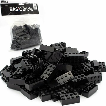100 pojedynczych LEGO Basic Bricks 3001 (stan nowy)