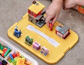 Utensy Pojemnik na klocki LEGO z pokrywką do budowania, 3 przegródki – zdjęcie 3