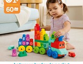 MEGA BLOKS First Builders Pociąg ABC – klocki edukacyjne dla malucha – zdjęcie 2