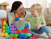 MEGA BLOKS First Builders Pociąg ABC – klocki edukacyjne dla malucha – zdjęcie 5
