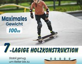 Deskorolka COSTWAY Cruiser 80x20 cm dla dzieci i młodzieży, niebieska – zdjęcie 3