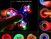 SCIONE fidget spinner LED świecący, kryształowy, liliowy – zdjęcie 2