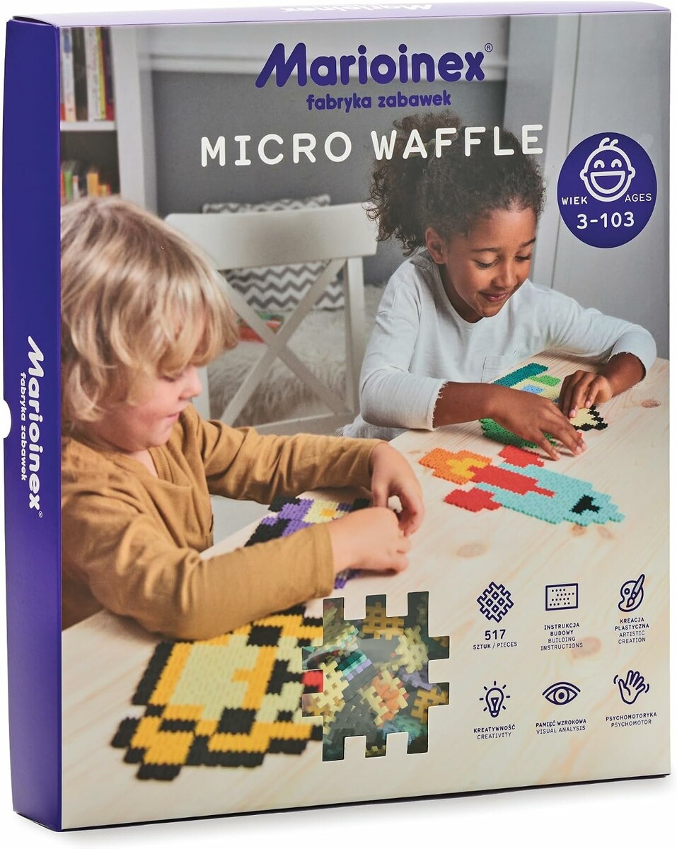 Marioinex Micro Waffle Zestaw Przedszkolny 817 elementów – klocki dla dzieci