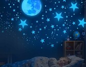 Świecące gwiazdki na ścianę Noa Home Deco, 629 szt., dekoracja pokoju dziecka – zdjęcie 1