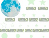 Świecące gwiazdki na ścianę Noa Home Deco, 629 szt., dekoracja pokoju dziecka – zdjęcie 3