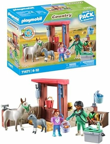 PLAYMOBIL Country 71471 Weterynarz z osiołkami – zestaw figurek