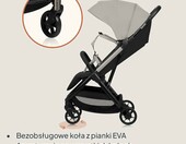 Lionelo Julie Air lekki wózek podróżny, składany, do 22 kg, beżowy – zdjęcie 4