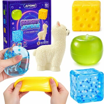 Box komplet 4 gniotków AIYONG Squishy Fun (stan nowy)