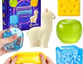 AIYONG Squishy Fun Box zestaw 4 gniotków dla dzieci, ser, kostki lodu, jabłko, alpaka – zdjęcie 1