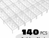 HIUME Klocki cegły 2x4 klasyczne 140 szt. – przezroczyste, kompatybilne – zdjęcie 2
