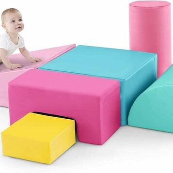 Klocki piankowe XXL 6 elementów COSTWAY, stan: nowy
