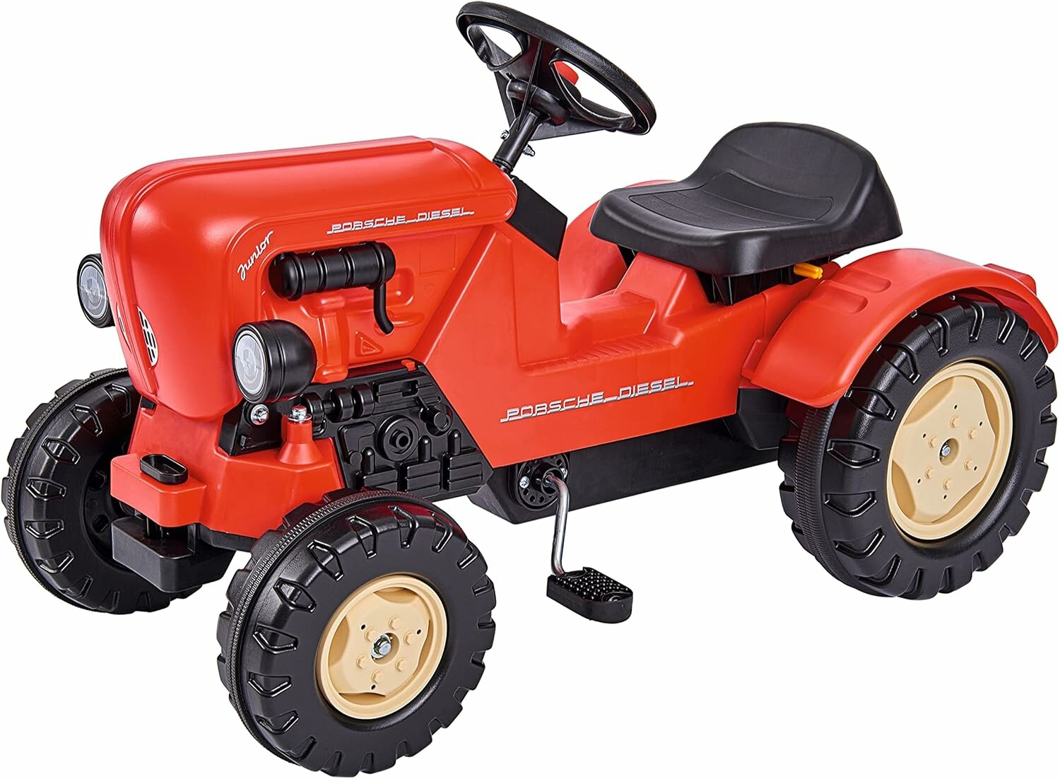 BIG Porsche Diesel Junior – traktor na pedały dla dzieci, czerwony