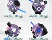 VCOSTORE Fidget Cube Galaxy – kostka antystresowa 12 funkcji, fioletowa – zdjęcie 2