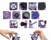 VCOSTORE Fidget Cube Galaxy – kostka antystresowa 12 funkcji, fioletowa – zdjęcie 4