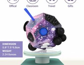 VCOSTORE Fidget Cube Galaxy – kostka antystresowa 12 funkcji, fioletowa – zdjęcie 5