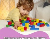Eichhorn Drewniane klocki kolorowe 100 elementów w wiaderku, od 1 roku – zdjęcie 4