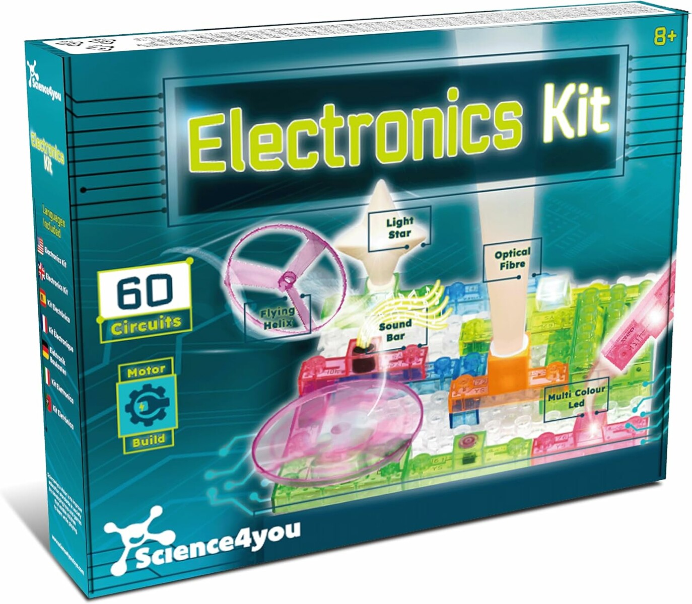 Science4you Zestaw elektroniczny 8+ - obwody do samodzielnego zbudowania