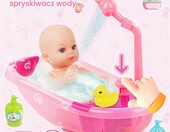deAO Lalka niemowlęca z wanną i akcesoriami do kąpieli, 30 cm – zdjęcie 2
