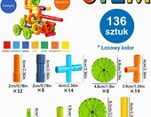 JICIKI Klocki słomki konstrukcyjne 136 elementów, rurki i kółka – zdjęcie 5