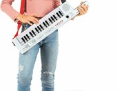 Bontempi Keytar elektroniczny 37 klawiszy - zabawkowy instrument muzyczny – zdjęcie 4