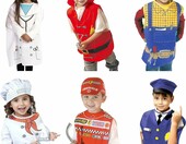 TOPTIE Zestaw 6 kostiumów zawodowych do odgrywania ról dla dzieci – zdjęcie 1
