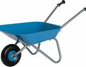 Rolly Toys Taczka dziecięca metalowa - zabawka ogrodowa niebiesko-srebrna – zdjęcie 1