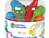 Learning Resources Helping Hands – zestaw pomocy dydaktycznych do motoryki małej, 24 elementy – zdjęcie 4