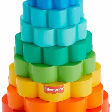 Drewniana piramidka Kolorowe Fisher-Price (stan nowy)