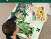 BONNYCO Drewniane puzzle Zwierzęta świata – 6 zestawów po 24 elementy – zdjęcie 5