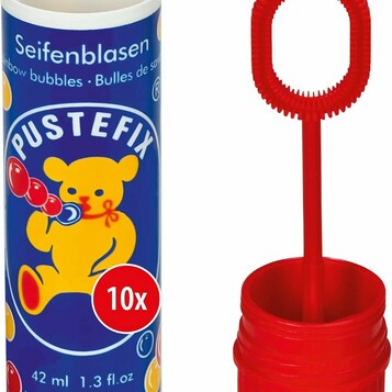 Komplet 10 baniek mydlanych dla dzieci Pustefix (stan nowy)