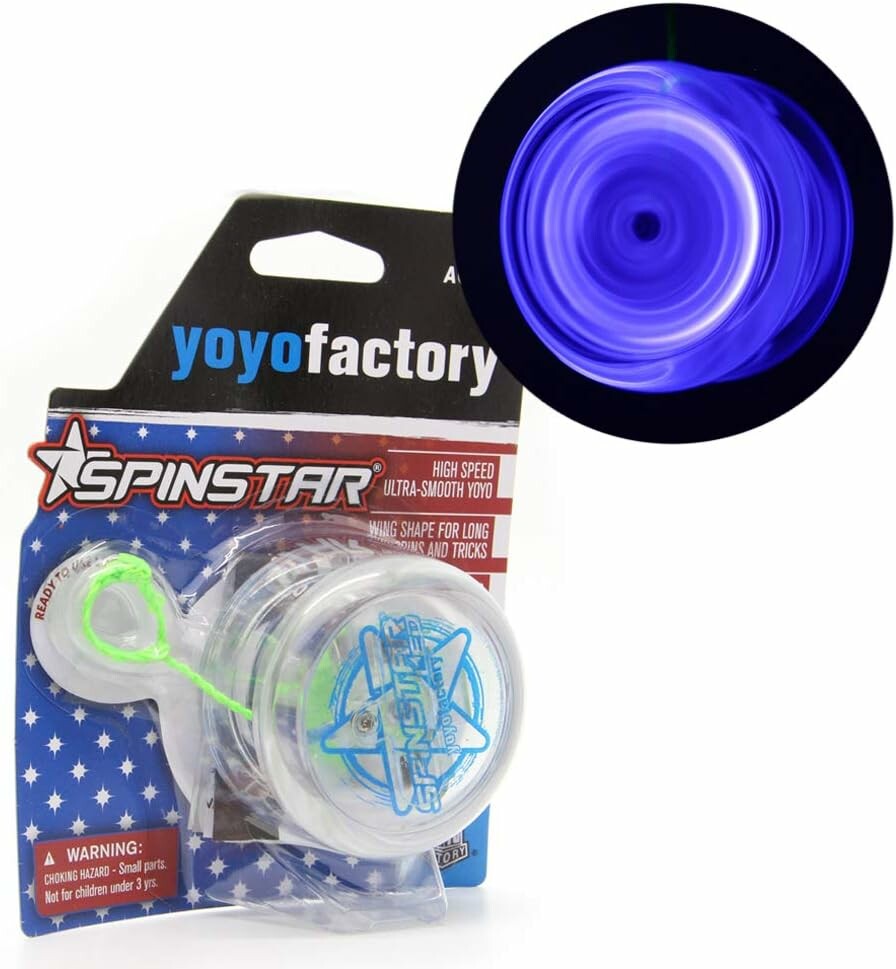 YoyoFactory Spinstar LED - świecące jojo dla dzieci, niebieskie