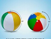 SHATCHI zestaw 4 piłek plażowych 61 cm, tęczowe kolory – zdjęcie 3