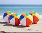 SHATCHI zestaw 4 piłek plażowych 61 cm, tęczowe kolory – zdjęcie 4