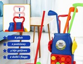 deAO zestaw mini golfa dla dzieci z wózkiem, 4 kije, piłki i otwory treningowe – zdjęcie 3