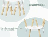 WOLTU zestaw mebli dla dzieci - okrągły stolik z 2 krzesełkami, biały – zdjęcie 5