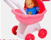 FANCY Wózek dla lalek do 36 cm - spacerówka różowa dla dzieci – zdjęcie 3