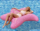 JINGTOPS materac dmuchany do basenu rozgwiazda 140 cm, różowy – zdjęcie 1