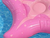 JINGTOPS materac dmuchany do basenu rozgwiazda 140 cm, różowy – zdjęcie 5