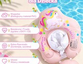 Kółko do pływania dla niemowląt z daszkiem, 12-36 mies., niebieskie – zdjęcie 2