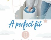 AngelCare Kaseta uzupełniająca do kosza na pieluchy - 3 szt., niebieska – zdjęcie 5