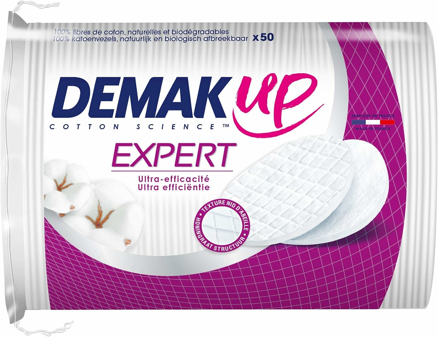 Demak'Up Duo+ Płatki kosmetyczne owalne 200 szt. (4x50)