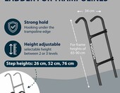HUDORA Drabinka do trampoliny ogrodowej - uniwersalna, stal – zdjęcie 2