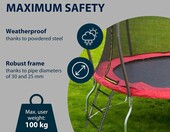 HUDORA Drabinka do trampoliny ogrodowej - uniwersalna, stal – zdjęcie 3