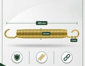 Arebos Sprężyny do trampoliny 165 mm - zestaw 24 szt., stal nierdzewna – zdjęcie 5