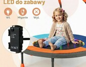 COSTWAY Trampolina dla dzieci 90 cm z LED - składana, ciemnoniebieska – zdjęcie 4