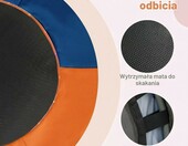 COSTWAY Trampolina dla dzieci 90 cm z LED - składana, ciemnoniebieska – zdjęcie 5