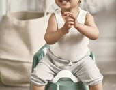 BabyBjörn Nocnik-fotelik zielono-biały - tradycyjny nocnik dla dzieci – zdjęcie 3