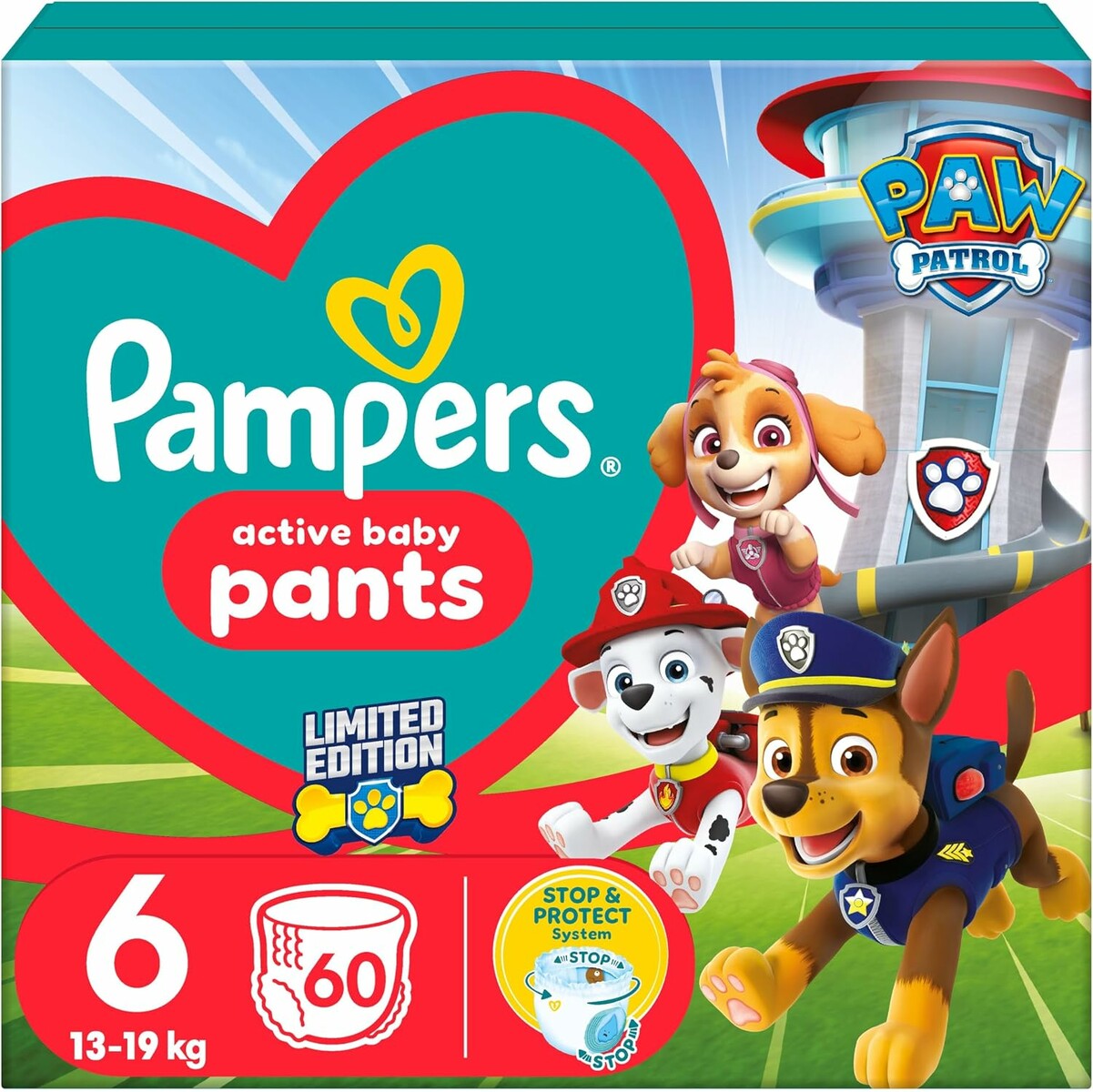 Pampers Active Baby Pieluchomajtki rozmiar 6, 60 szt. - pieluchomajtki dla dzieci 13kg+