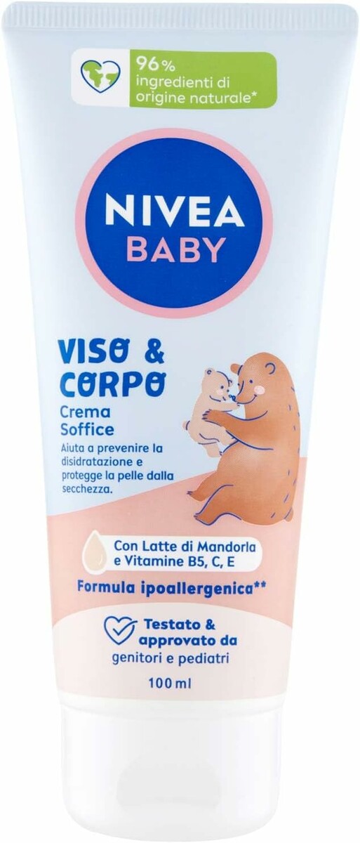 NIVEA Baby Puszysty krem do twarzy i ciała 100 ml - krem pielęgnacyjny dla dzieci